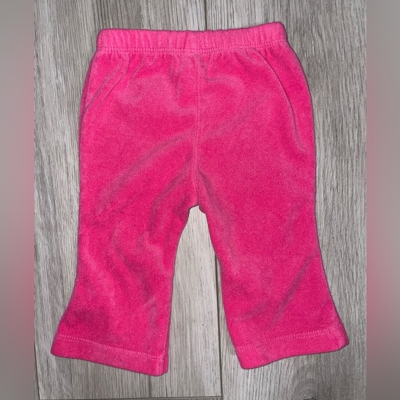5/$15 Carter's Vibrant Pink Kids fleece Bottoms - Picture 3 of 3